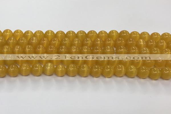 CCT1437 15 inches 8mm, 10mm, 12mm round cats eye beads