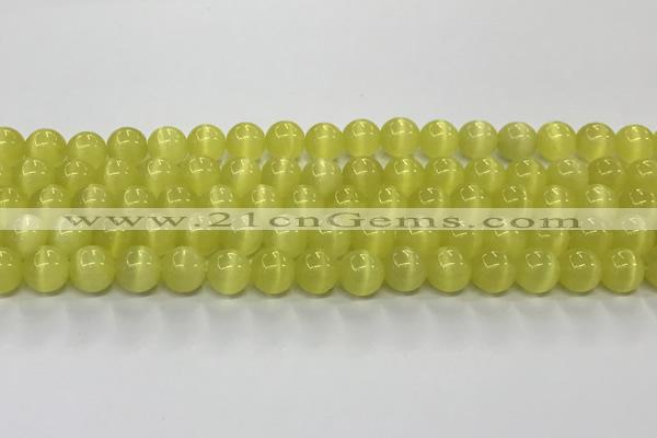 CCT1438 15 inches 8mm, 10mm, 12mm round cats eye beads