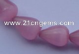 CCT17 14 inches 10*14mm teardrop pink cats eye beads wholesale