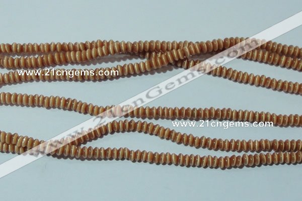 CCT215 15 inches 2*4mm rondelle cats eye beads wholesale