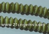 CCT234 15 inches 3*6mm rondelle cats eye beads wholesale