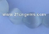 CCT24 14 inches 10*14mm twisted white cats eye beads wholesale