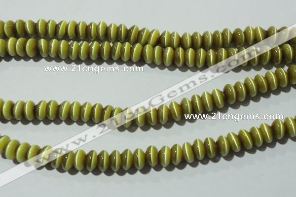 CCT278 15 inches 5*8mm rondelle cats eye beads wholesale