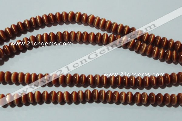 CCT282 15 inches 5*8mm rondelle cats eye beads wholesale