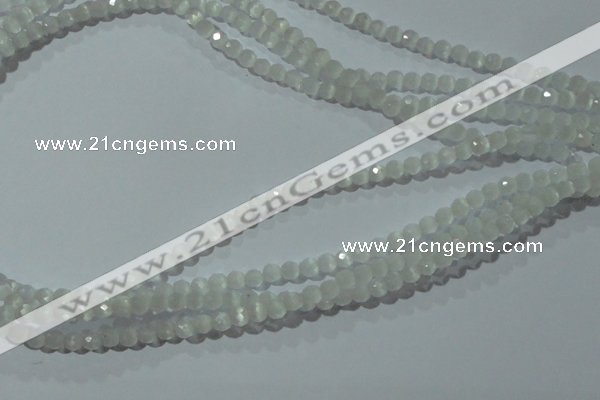 CCT301 15 inches 4mm faceted round cats eye beads wholesale