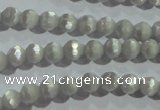 CCT302 15 inches 4mm faceted round cats eye beads wholesale