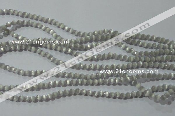 CCT302 15 inches 4mm faceted round cats eye beads wholesale