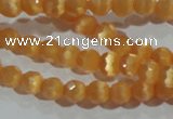 CCT306 15 inches 4mm faceted round cats eye beads wholesale