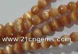 CCT307 15 inches 4mm faceted round cats eye beads wholesale