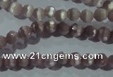 CCT312 15 inches 4mm faceted round cats eye beads wholesale