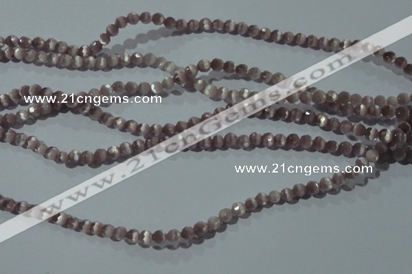 CCT312 15 inches 4mm faceted round cats eye beads wholesale