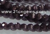 CCT313 15 inches 4mm faceted round cats eye beads wholesale