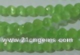 CCT315 15 inches 4mm faceted round cats eye beads wholesale