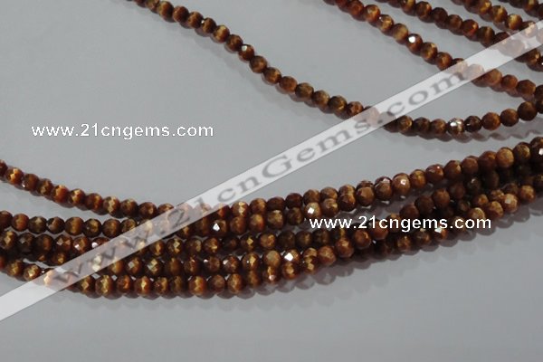 CCT319 15 inches 4mm faceted round cats eye beads wholesale