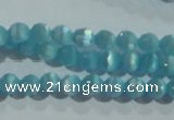 CCT324 15 inches 4mm faceted round cats eye beads wholesale