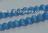 CCT325 15 inches 4mm faceted round cats eye beads wholesale