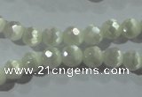 CCT341 15 inches 5mm faceted round cats eye beads wholesale