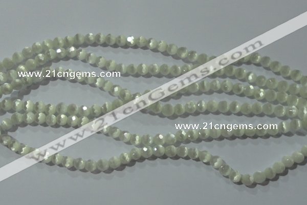 CCT341 15 inches 5mm faceted round cats eye beads wholesale