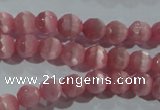 CCT343 15 inches 5mm faceted round cats eye beads wholesale