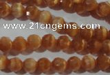 CCT344 15 inches 5mm faceted round cats eye beads wholesale