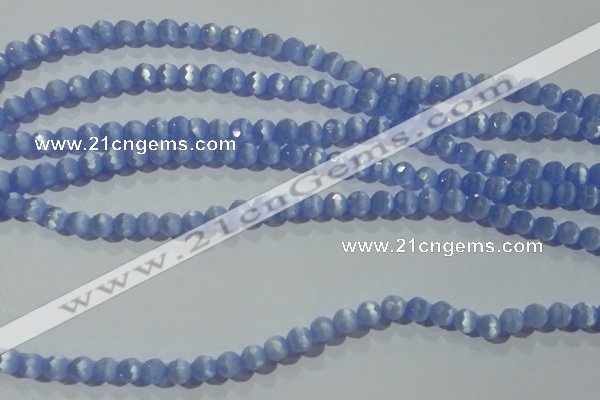 CCT346 15 inches 5mm faceted round cats eye beads wholesale