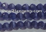 CCT347 15 inches 5mm faceted round cats eye beads wholesale