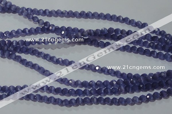 CCT347 15 inches 5mm faceted round cats eye beads wholesale