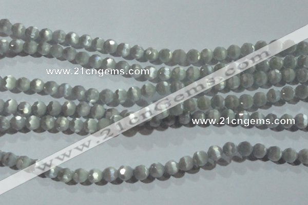 CCT352 15 inches 6mm faceted round cats eye beads wholesale