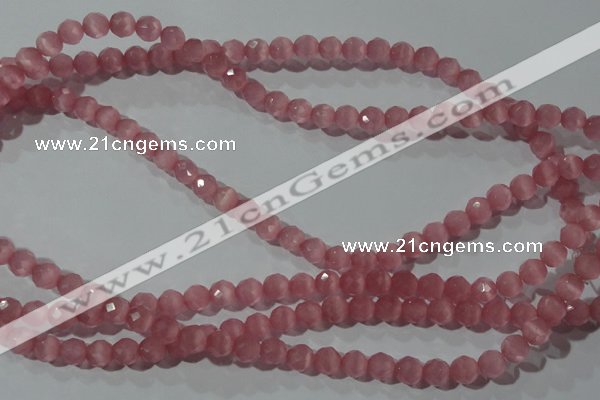 CCT353 15 inches 6mm faceted round cats eye beads wholesale