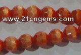 CCT354 15 inches 6mm faceted round cats eye beads wholesale