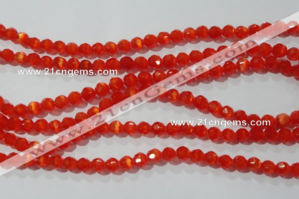 CCT355 15 inches 6mm faceted round cats eye beads wholesale