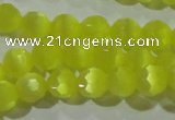 CCT356 15 inches 6mm faceted round cats eye beads wholesale