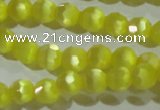 CCT357 15 inches 6mm faceted round cats eye beads wholesale