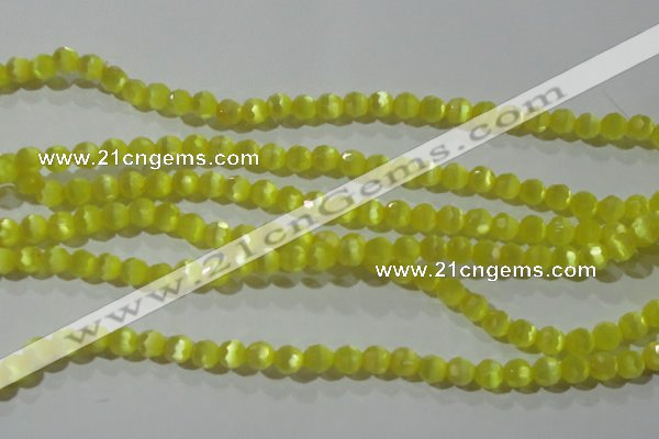 CCT357 15 inches 6mm faceted round cats eye beads wholesale