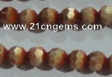 CCT359 15 inches 6mm faceted round cats eye beads wholesale