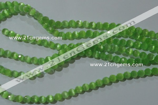 CCT360 15 inches 6mm faceted round cats eye beads wholesale