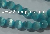 CCT362 15 inches 6mm faceted round cats eye beads wholesale