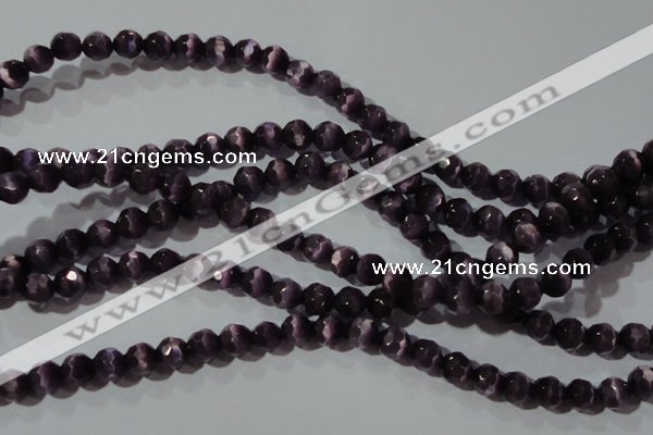 CCT367 15 inches 6mm faceted round cats eye beads wholesale