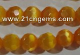 CCT378 15 inches 8mm faceted round cats eye beads wholesale