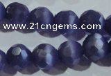 CCT381 15 inches 8mm faceted round cats eye beads wholesale