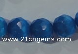 CCT392 15 inches 10mm faceted round cats eye beads wholesale