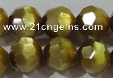 CCT394 15 inches 10mm faceted round cats eye beads wholesale