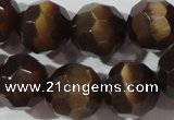 CCT395 15 inches 10mm faceted round cats eye beads wholesale