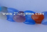 CCT41 14.5 inches 6*10mm drum-shaped multi color cats eye beads