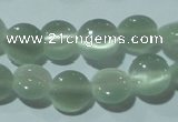 CCT451 15 inches 6mm flat round cats eye beads wholesale