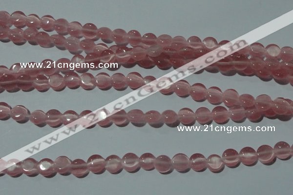 CCT452 15 inches 6mm flat round cats eye beads wholesale