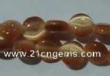 CCT457 15 inches 6mm flat round cats eye beads wholesale