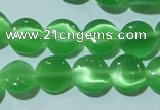 CCT462 15 inches 6mm flat round cats eye beads wholesale