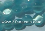 CCT463 15 inches 6mm flat round cats eye beads wholesale