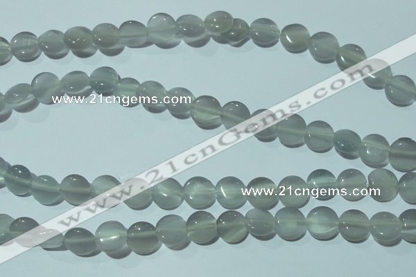 CCT481 15 inches 8mm flat round cats eye beads wholesale